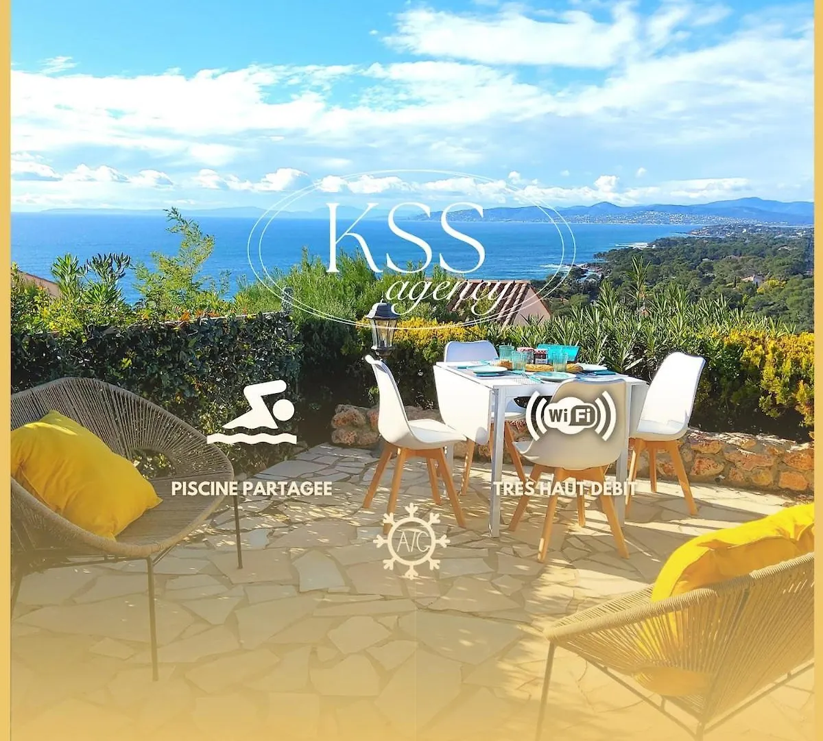 47M Carre - Vue Mer 180 Degres - Piscine - Parking Saint-Raphael